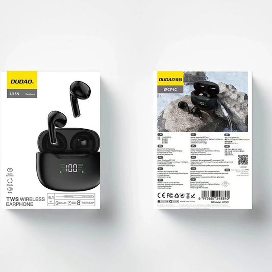 Handsfree Bluetooth Dudao U15N, TWS, Crni