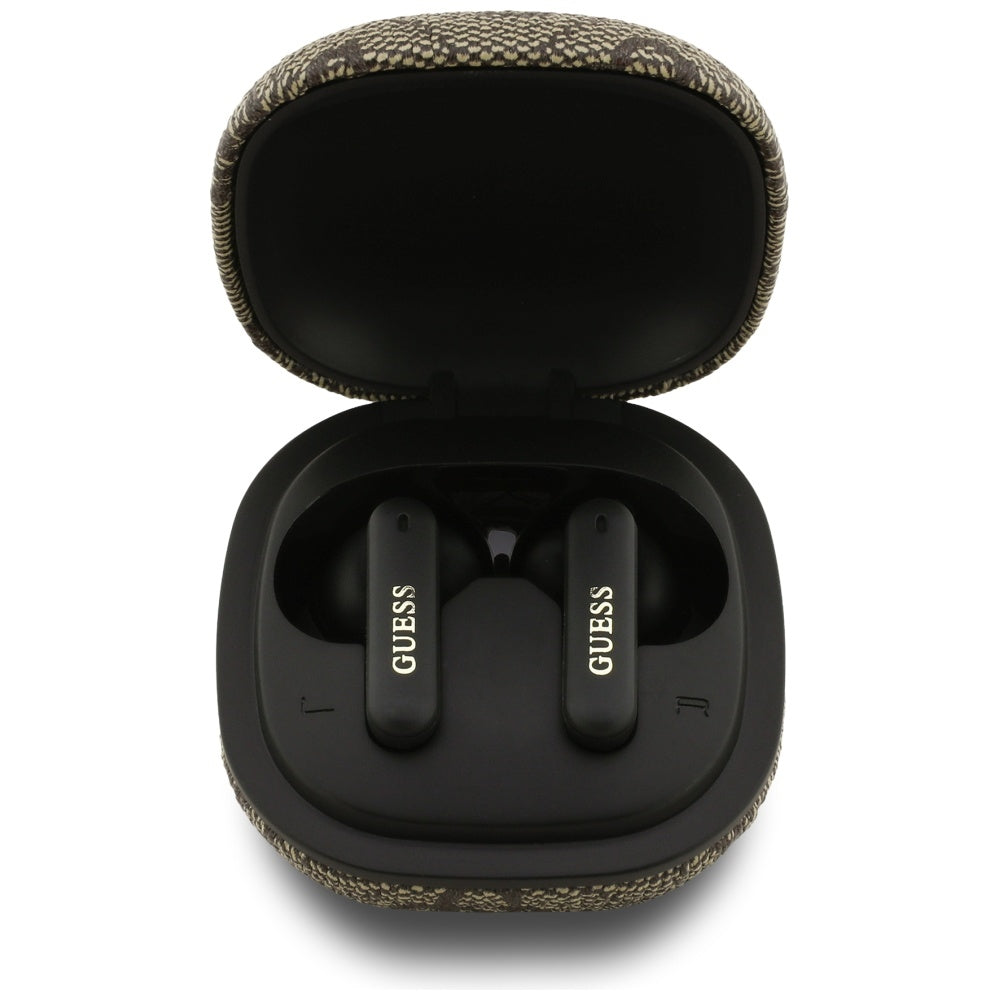 Handsfree Bluetooth Guess 4G Classic Metal Logo, TWS, smeđa