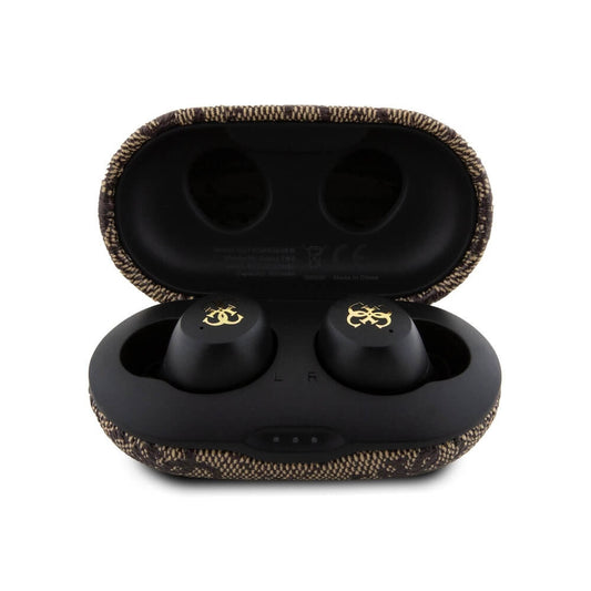 Handsfree Bluetooth Guess 4G Metal, TWS, Smeđa