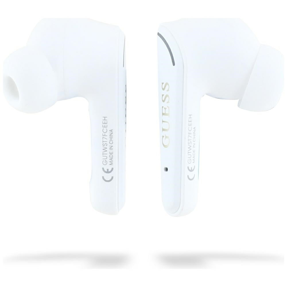 Handsfree Bluetooth Guess Flat Classic Logo Electroplated, TWS, Bijela