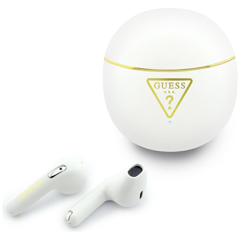 Handsfree Bluetooth Guess Script Print, TWS, Bijeli