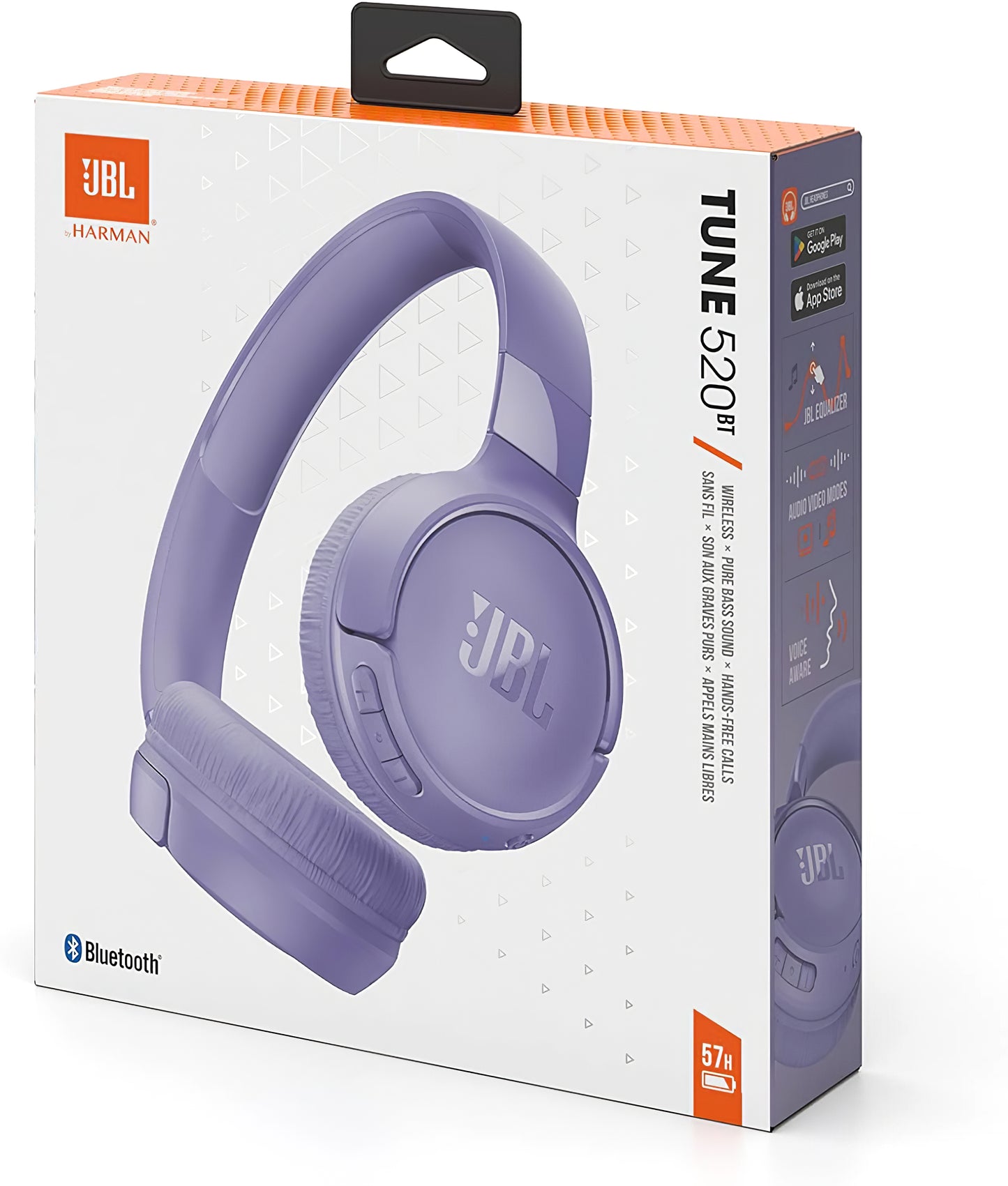 Handsfree Bluetooth JBL Tune 520BT, MultiPoint, A2DP, Ljubičasti JBLT520BTPUR