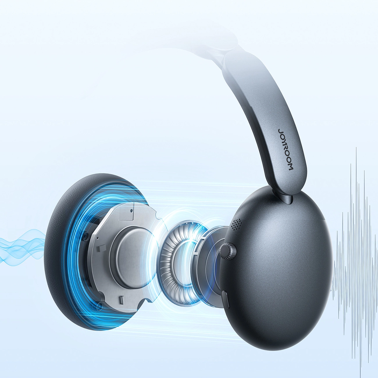 Handsfree Bluetooth Joyroom JR-JH1, A2DP, ANC, Crna