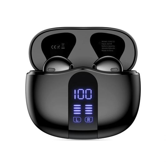Handsfree Bluetooth Tech-Protect Ultraboost Core G2, TWS, Crna