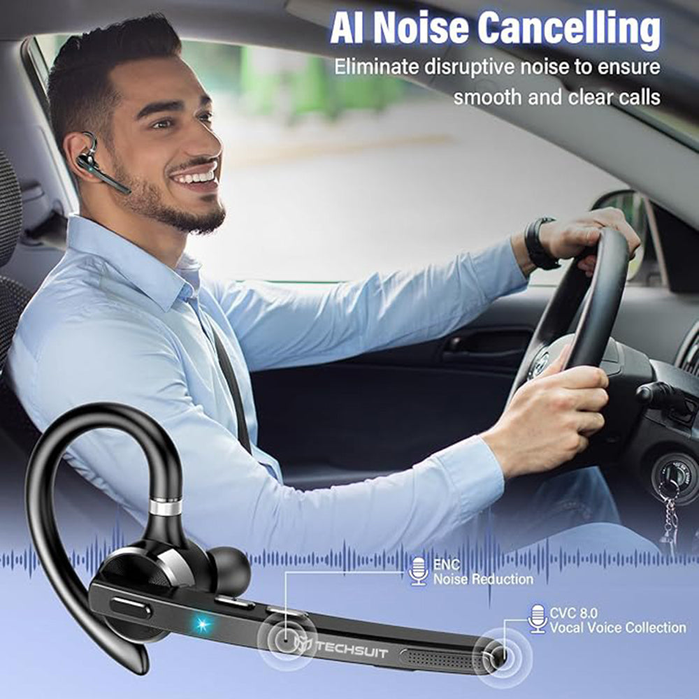 Handsfree Bluetooth Techsuit G9 TalkZen, A2DP, Crni