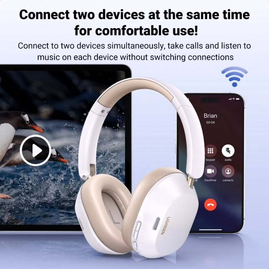 Handsfree Bluetooth UGREEN HiTune Max5C HP203, A2DP, ANC, Bijeli