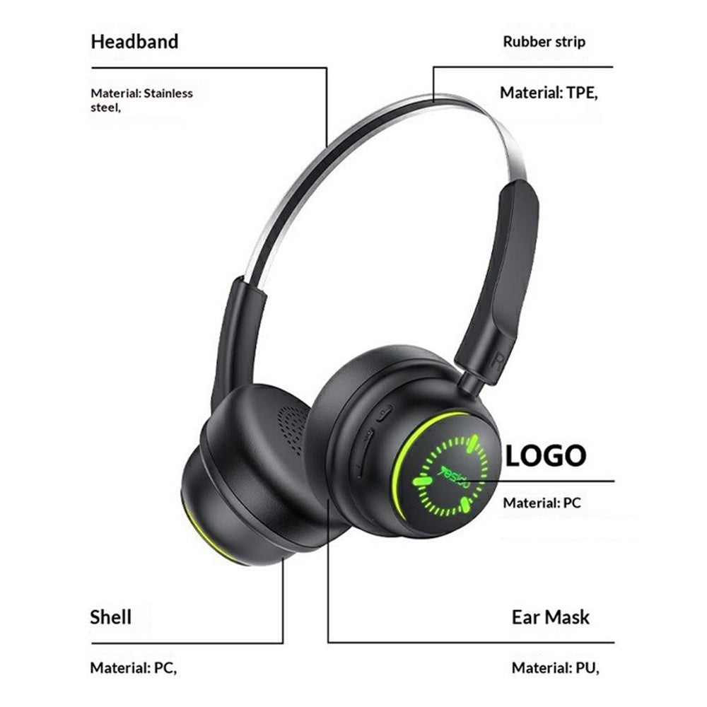 Handsfree Bluetooth Yesido EP15 Kids, A2DP, Crni