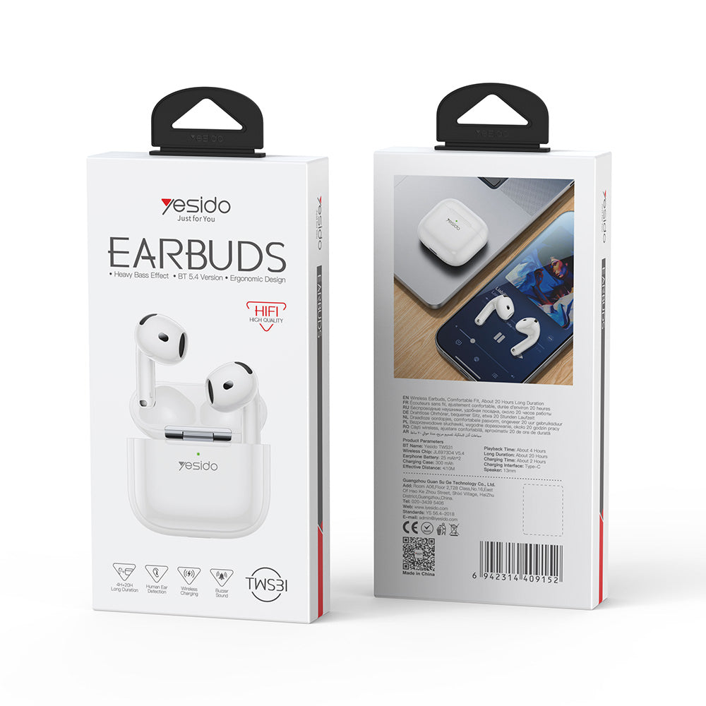 Handsfree Bluetooth Yesido TWS31, TWS, Bijela