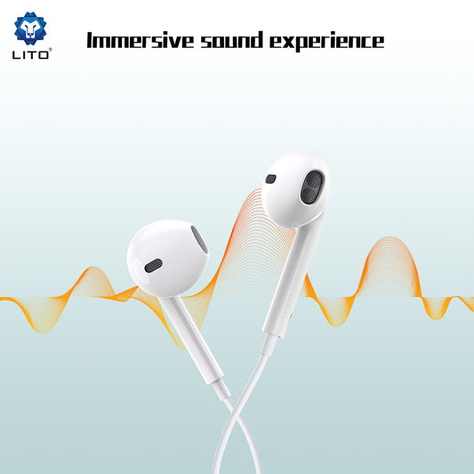 Handsfree USB-C Lito LF01T, 1.2m, Bijela