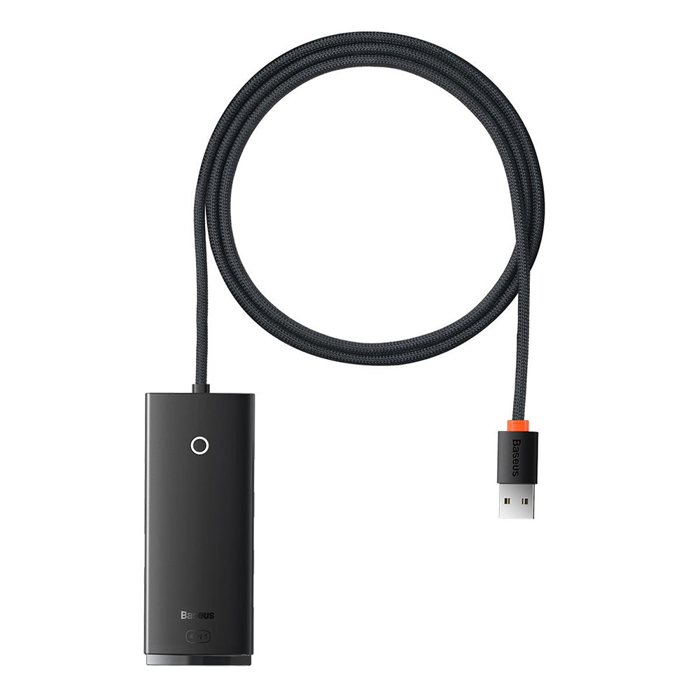 Hub USB Baseus Lite, 4 x USB-A 3.0 - 1 x USB-C, 1m, Crni WKQX030101