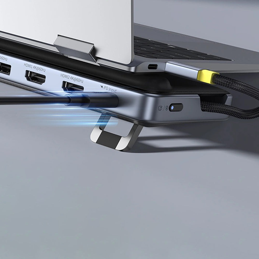 Hub USB-C Baseus EliteJoy EH3, 12in1, Siva B0114200
