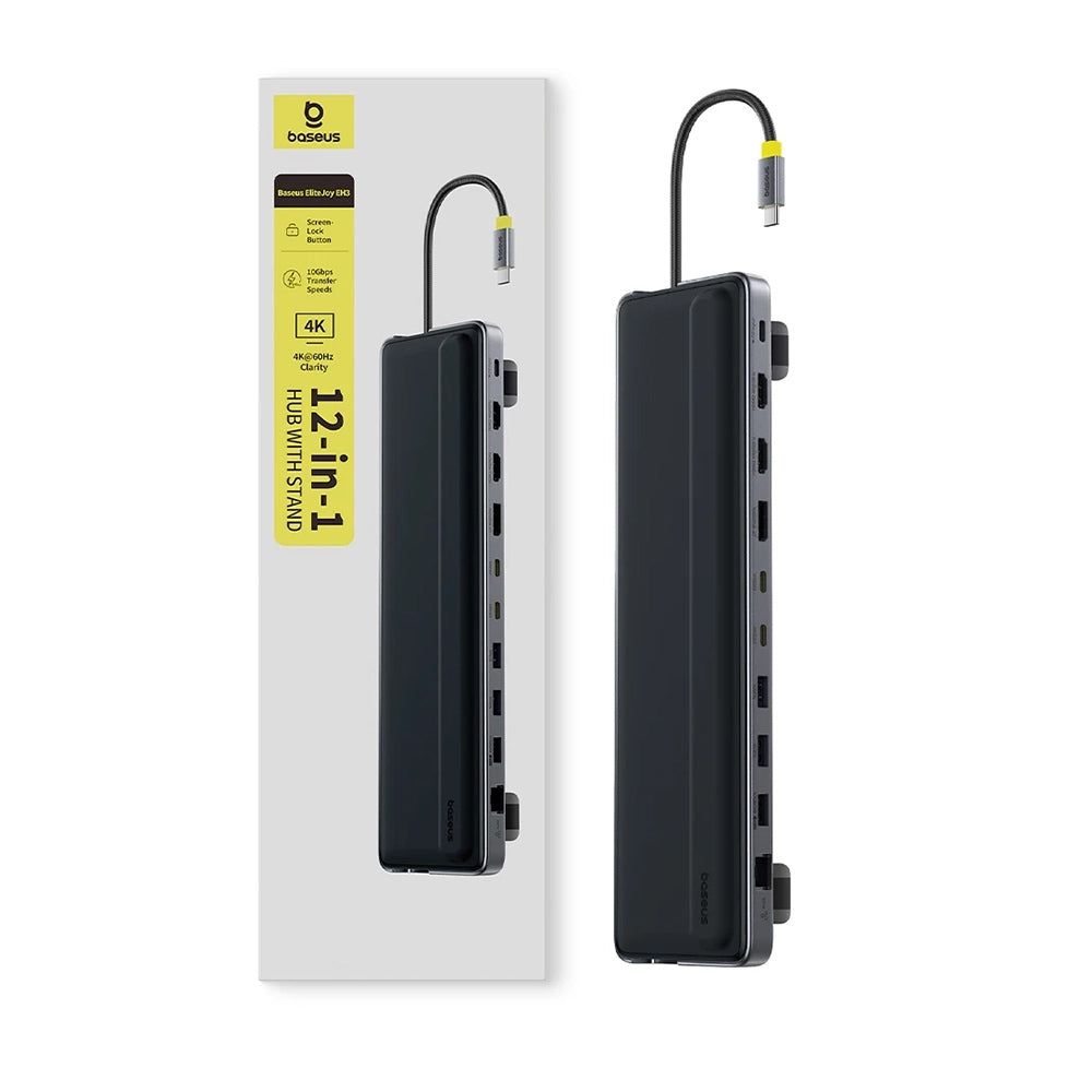 Hub USB-C Baseus EliteJoy EH3, 12in1, Siva B0114200