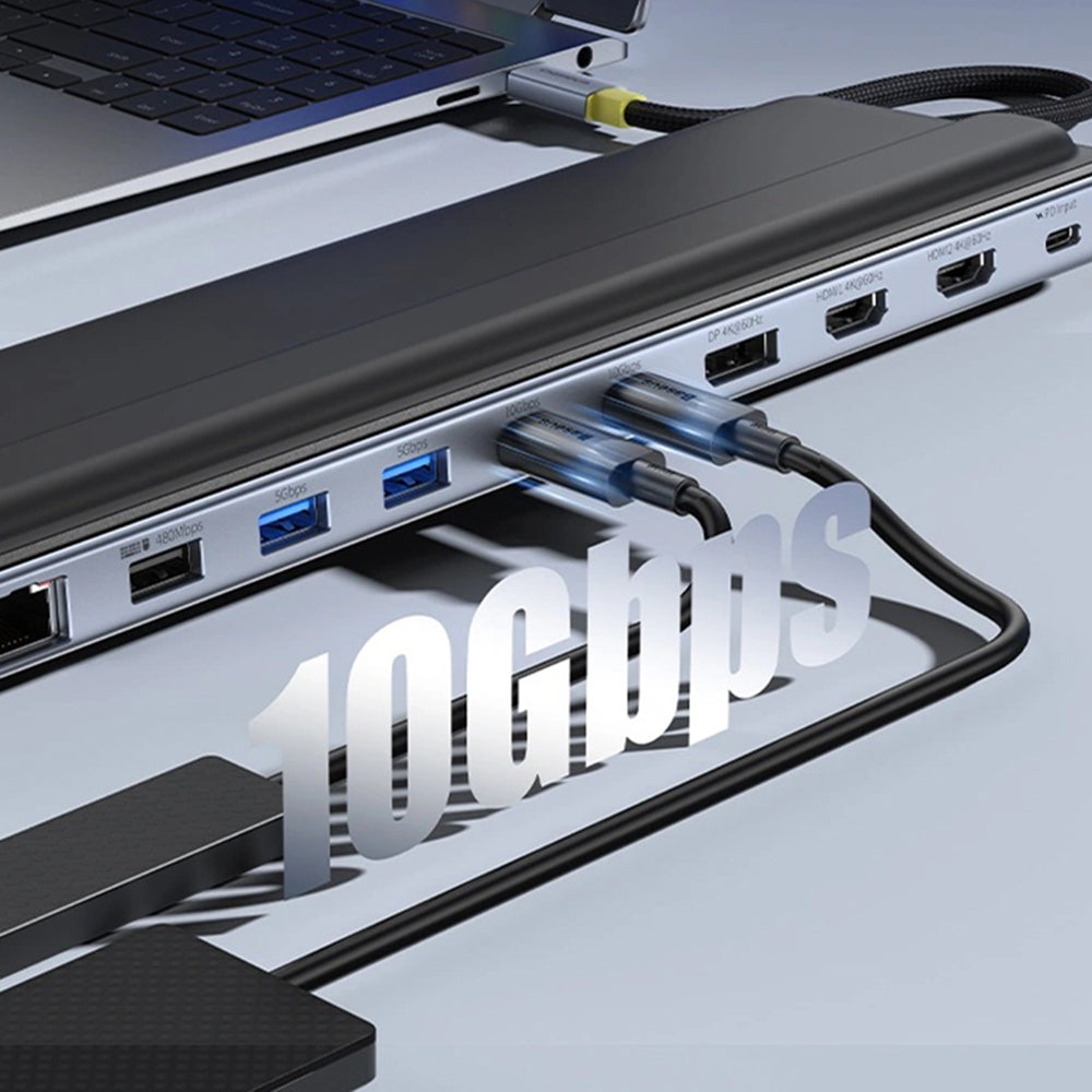 Hub USB-C Baseus EliteJoy EH3, 12in1, Siva B0114200