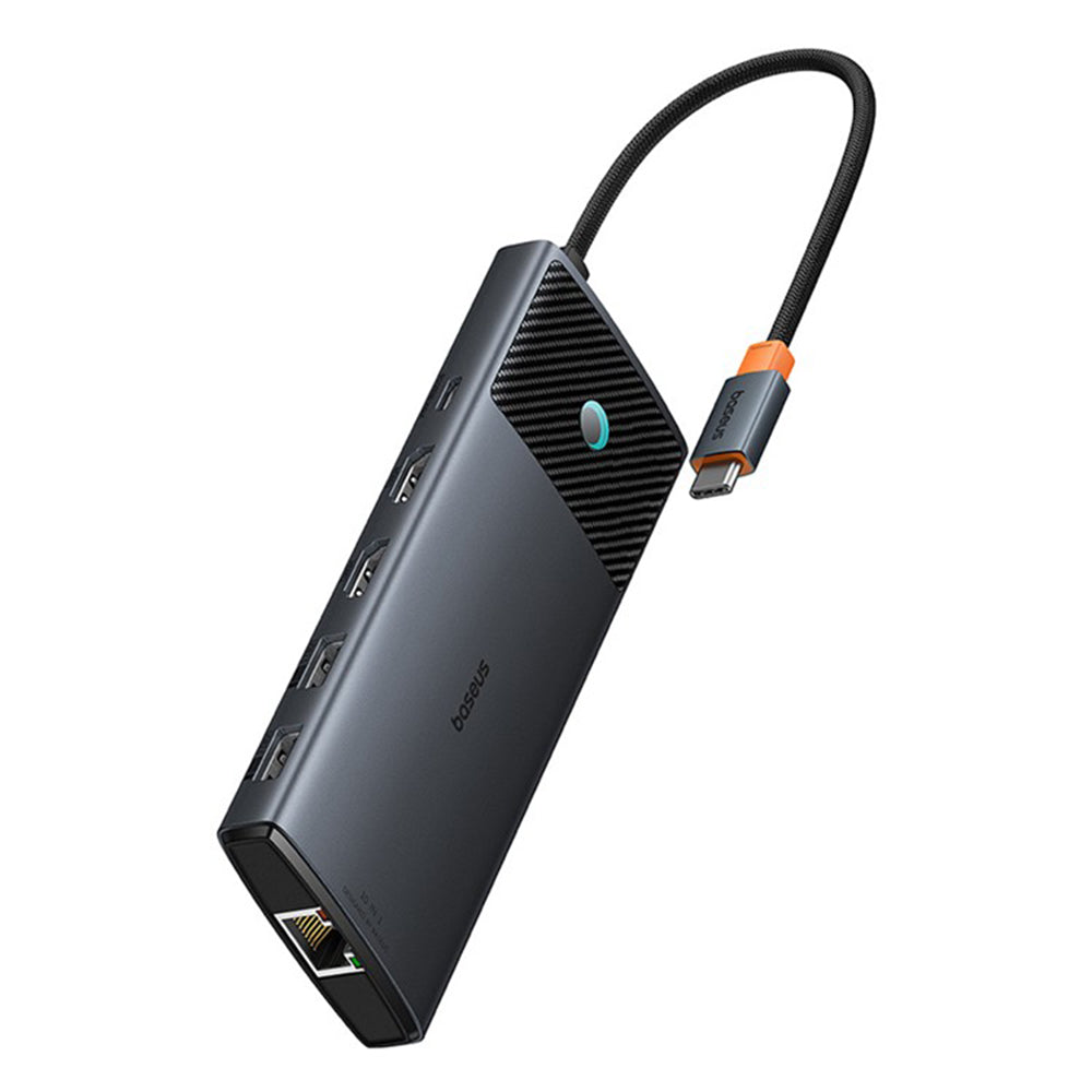 Hub USB-C Baseus Gleam II, 10in1, Crni B0114200