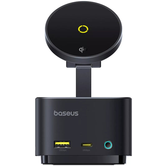 Hub USB-C Baseus MagPro II 7in1, 1 x USB-A - 2 x USB-C - 1 x HDMI - 1 x QI - 1 x SD - 1 x microSD, Crni B00072900121-00