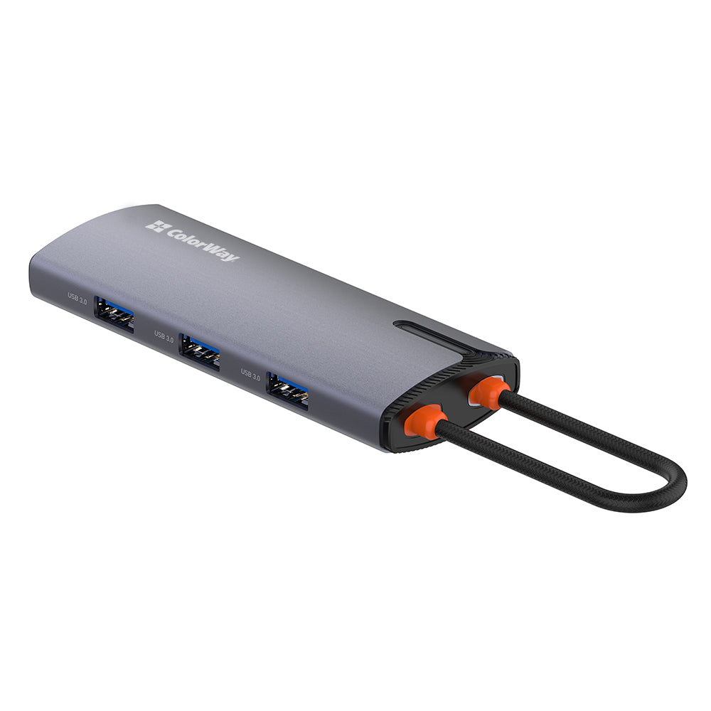 Hub USB-C ColorWay CW-HUB03, 6u1, Srebrni