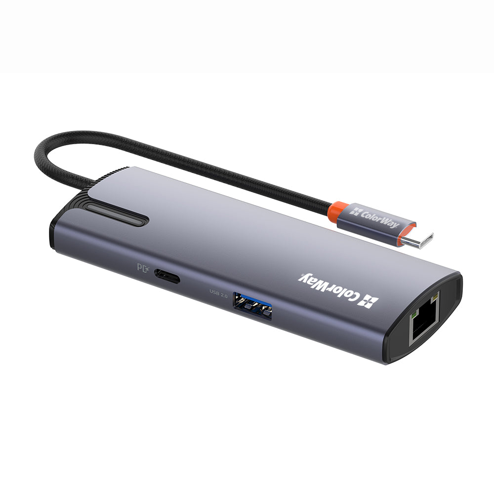 Hub USB-C ColorWay CW-HUB03, 6u1, Srebrni