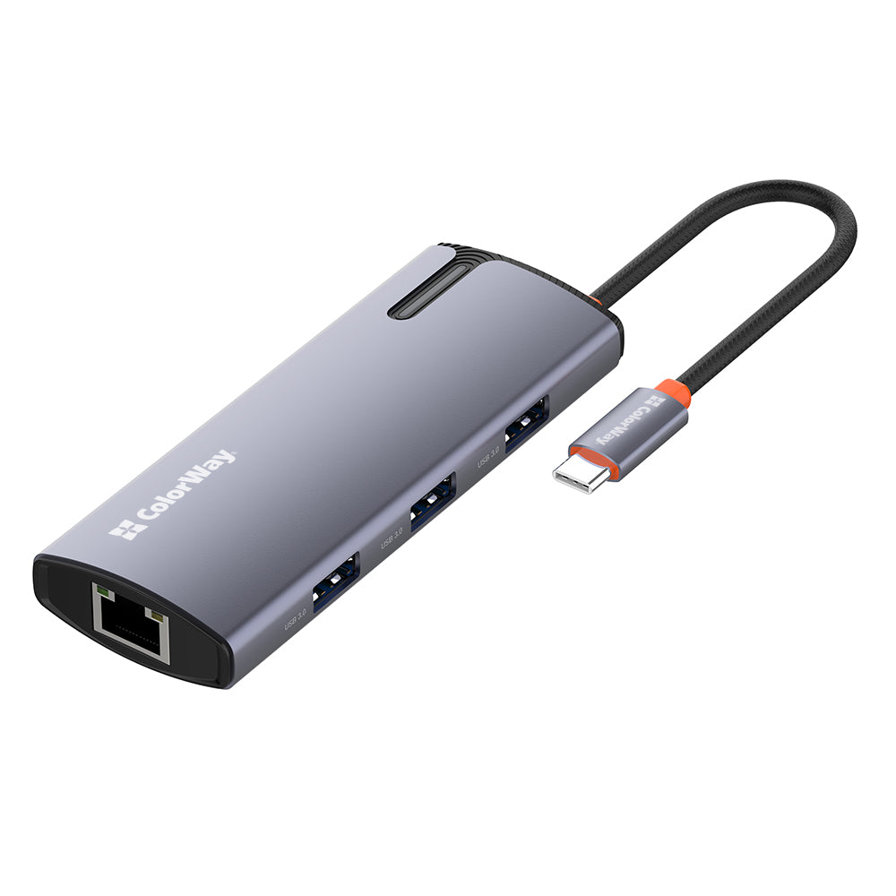 Hub USB-C ColorWay CW-HUB03, 6u1, Srebrni