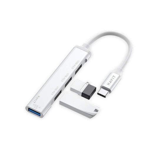 Hub USB-C HAVIT HB41, 4u1, Srebrni