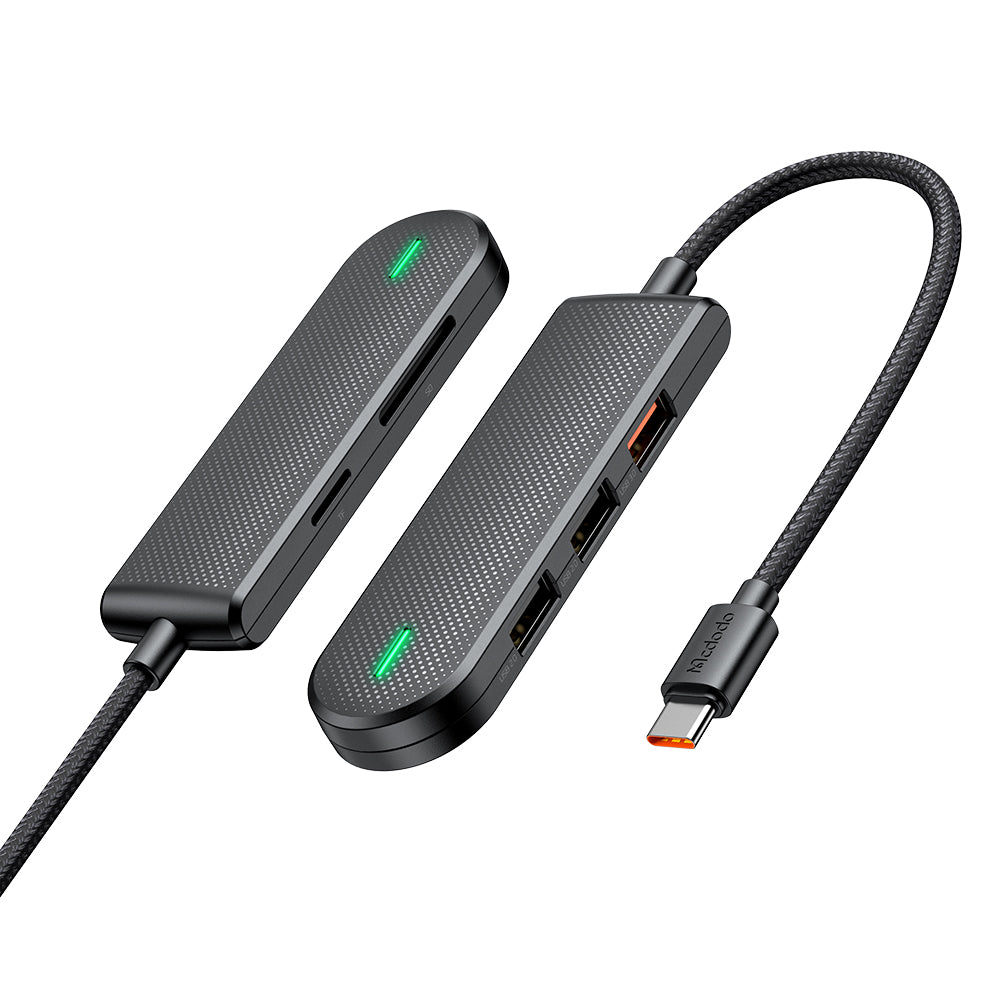 Hub USB-C McDodo HU-1430 Star, 5u1, Crni