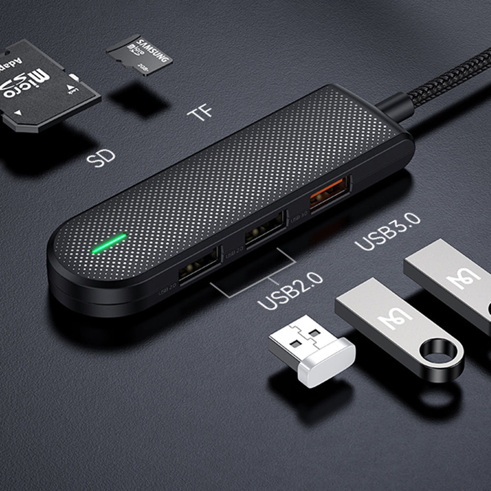 Hub USB-C McDodo HU-1430 Star, 5u1, Crni
