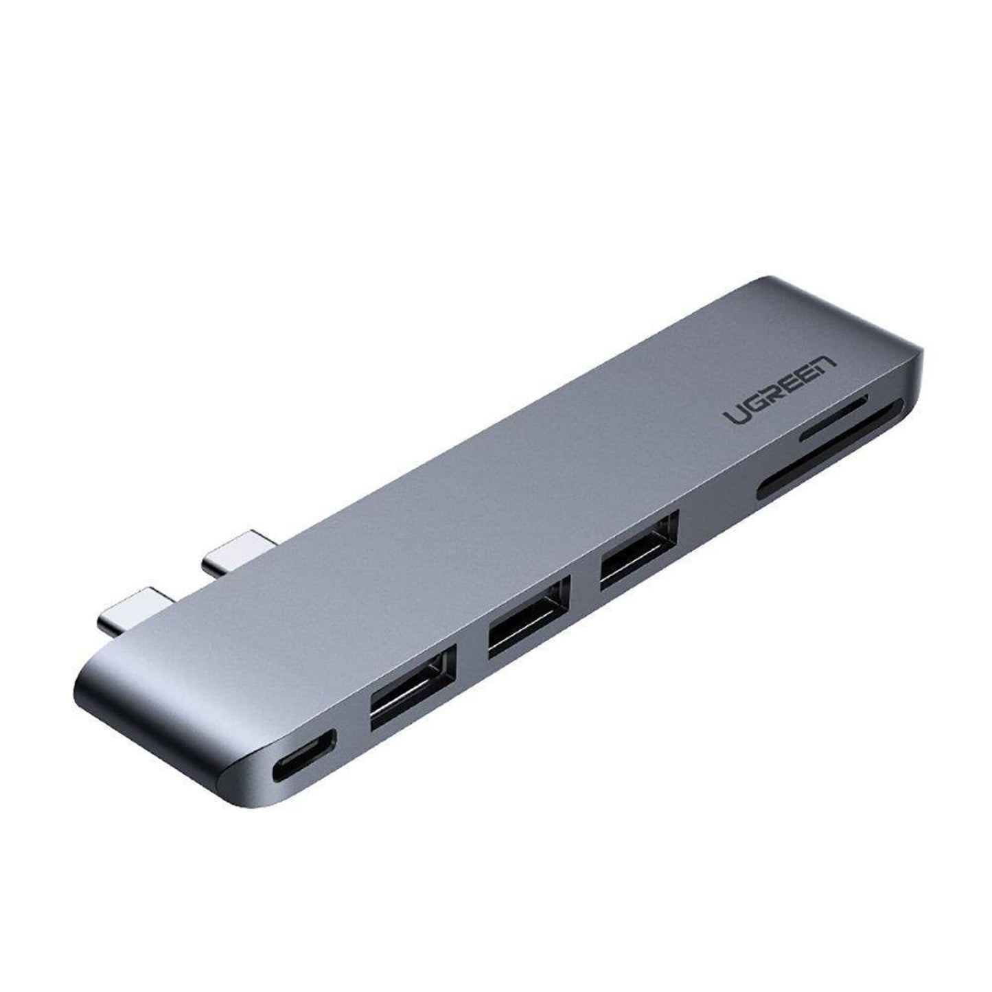 Hub USB-C UGREEN CM251 za Apple MacBook Pro / Air, 3 x USB-A 3.0 - 1 x USB-C - 1 x SD - 1 x microSD, Sivi