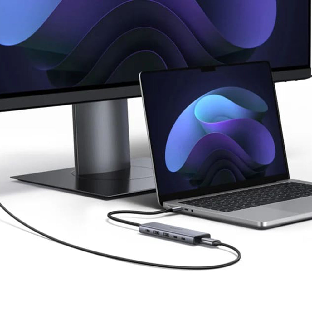 Hub USB-C UGREEN CM511 (75586), 6u1, Sivi