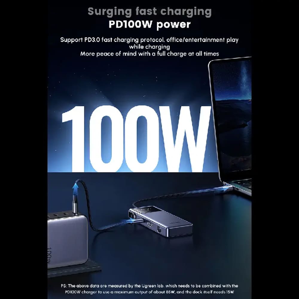 Hub USB-C UGREEN CM888 (45155) Uno, 6u1, Sivi