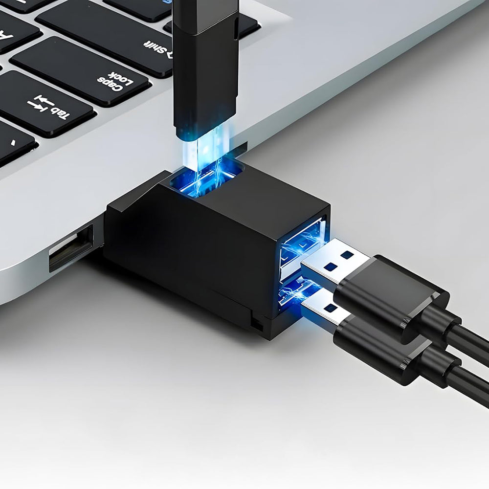 USB Hub Techsuit H11 EchoLink, 3u1, Crni