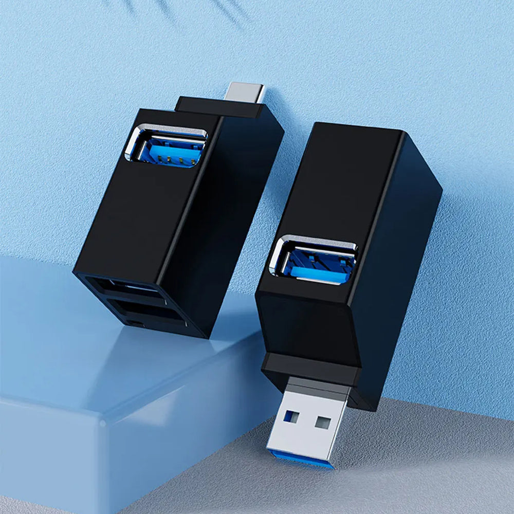 USB Hub Techsuit H11 EchoLink, 3u1, Crni