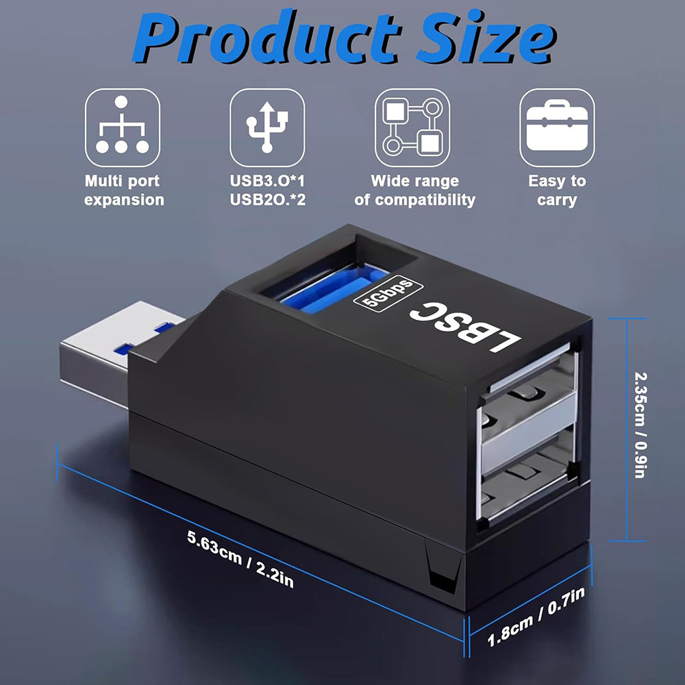 USB Hub Techsuit H11 EchoLink, 3u1, Crni