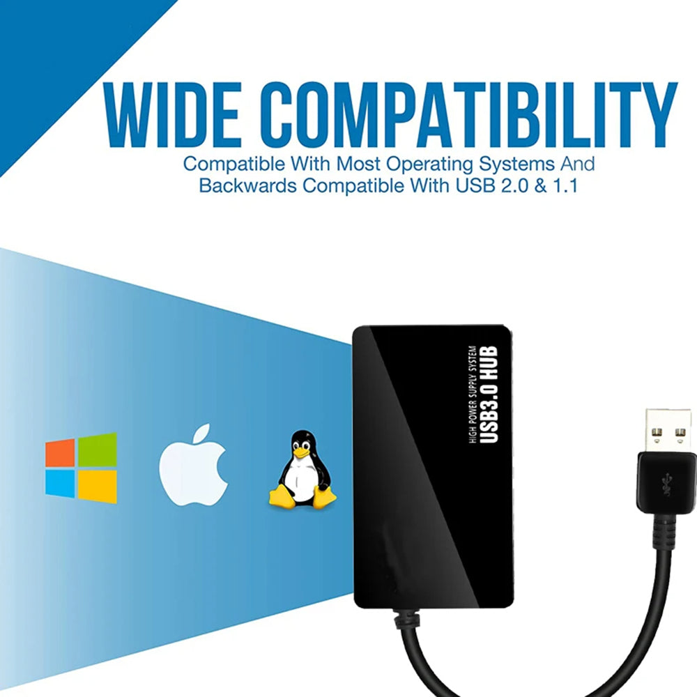 USB Hub Techsuit H15 QuantumNode, 4u1, Crni