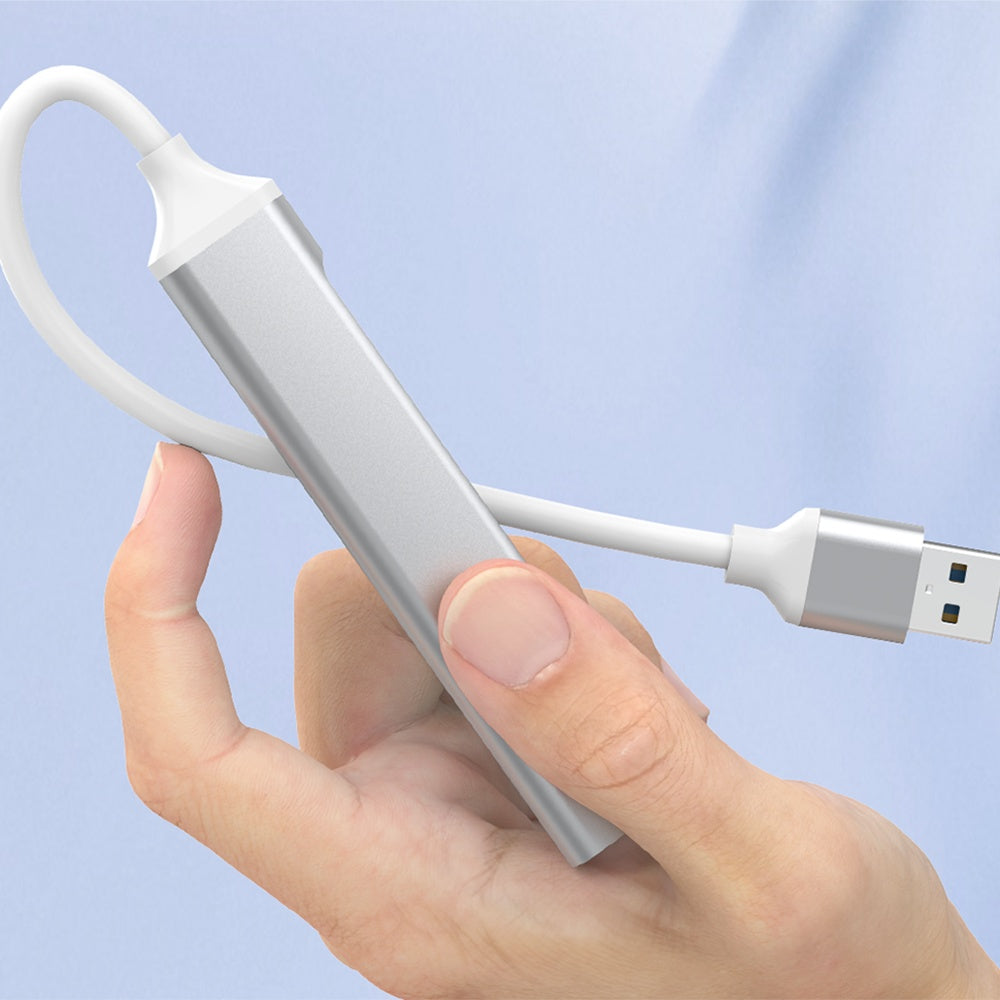 USB Hub Techsuit H19 PolarisBridge, 4u1, Sivo Bijeli