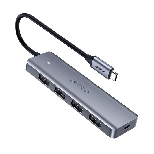 USB-C hub UGREEN CM219, 4 x USB-A 3.0, sivi
