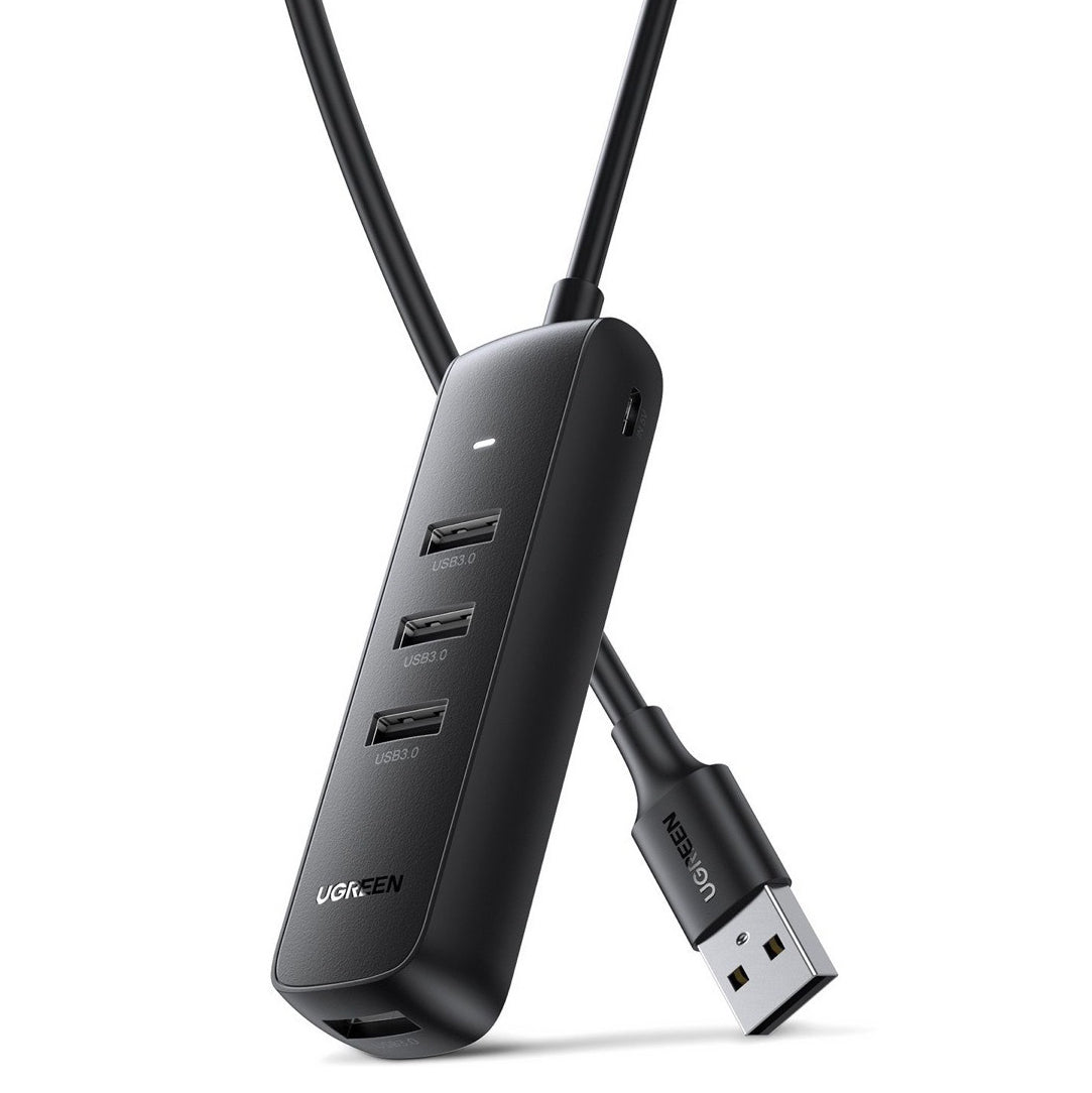 USB hub UGREEN CM416, 4 x USB-A 3.0, 0.25m, Crni