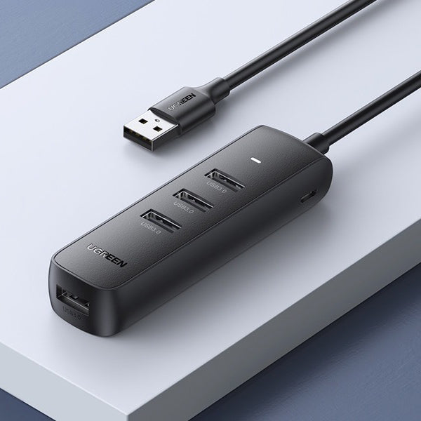 USB hub UGREEN CM416, 4 x USB-A 3.0, 0.25m, Crni