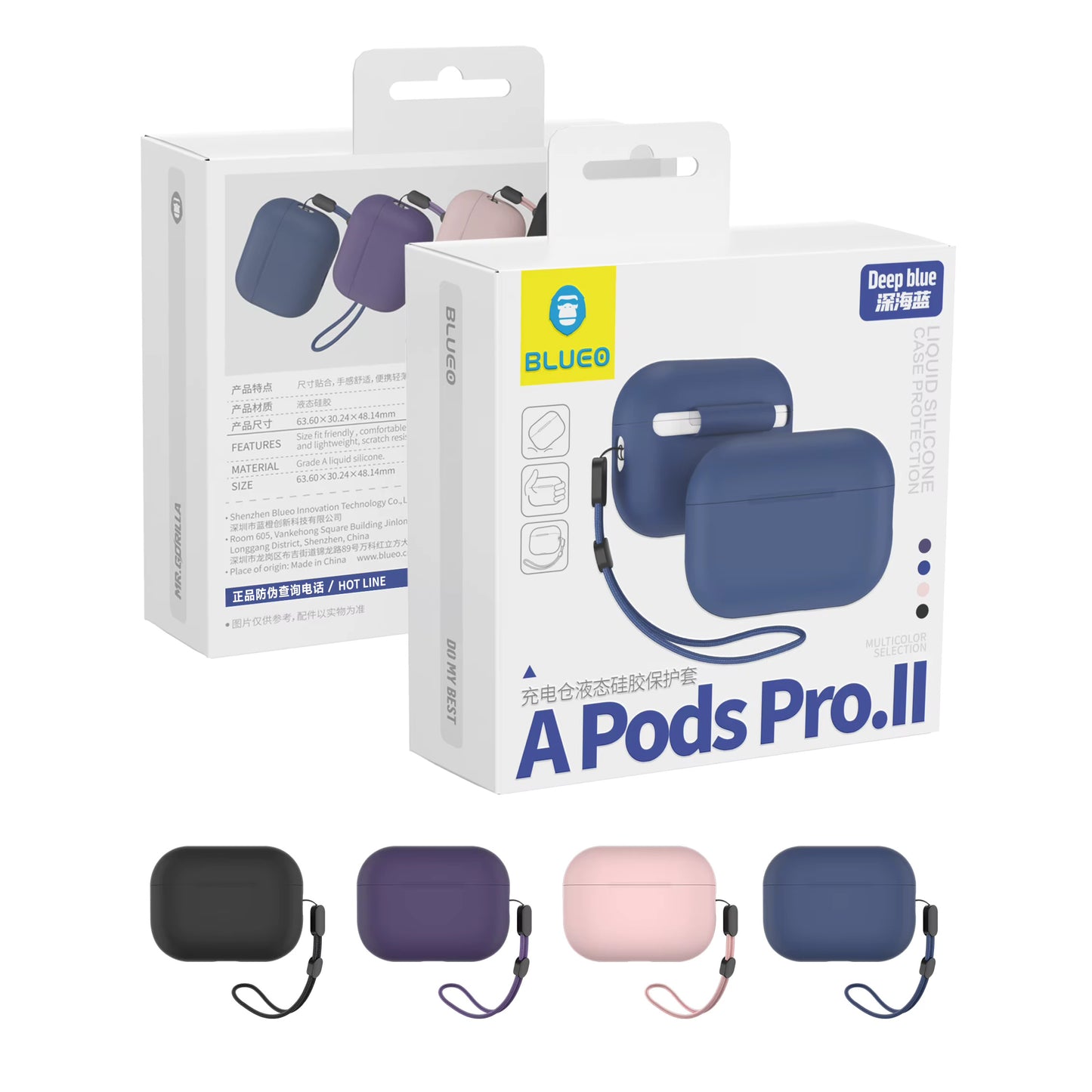 Blueo Liquid futrola za Apple AirPods Pro 2, Tamnoplava