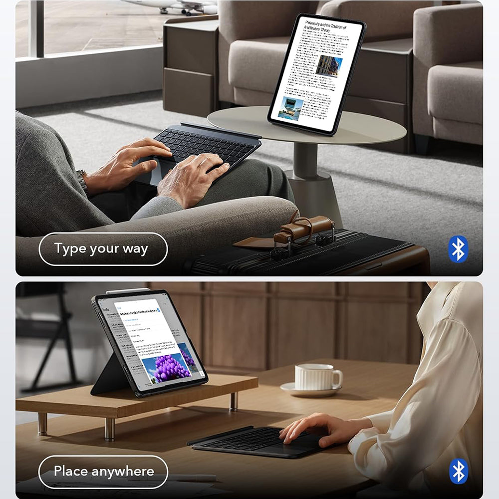 Futrola s tipkovnicom za Apple iPad (2025) / (2022), ESR, Shift, Siva
