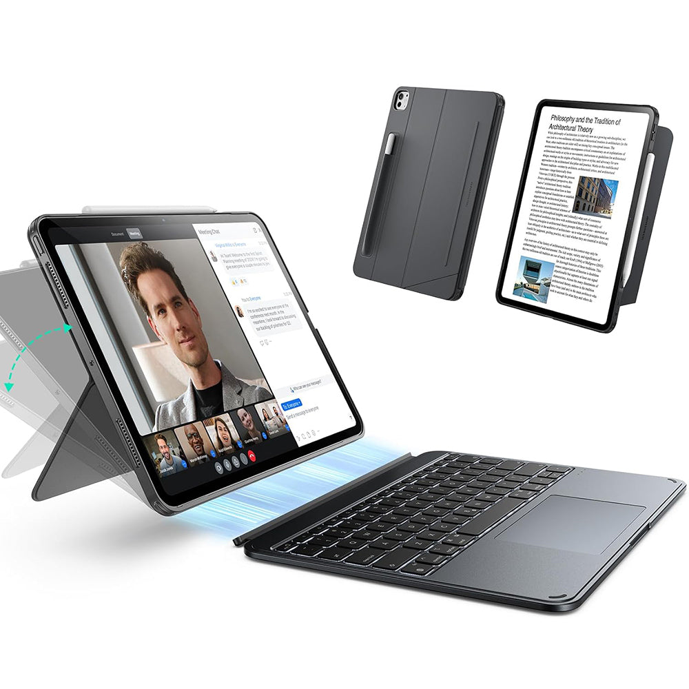Futrola s tipkovnicom za Apple iPad Air 11 (2026) / iPad Air 11 (2025) / Air 11 (2024) / Air (2022) / Air (2020), ESR, Shift, Siva