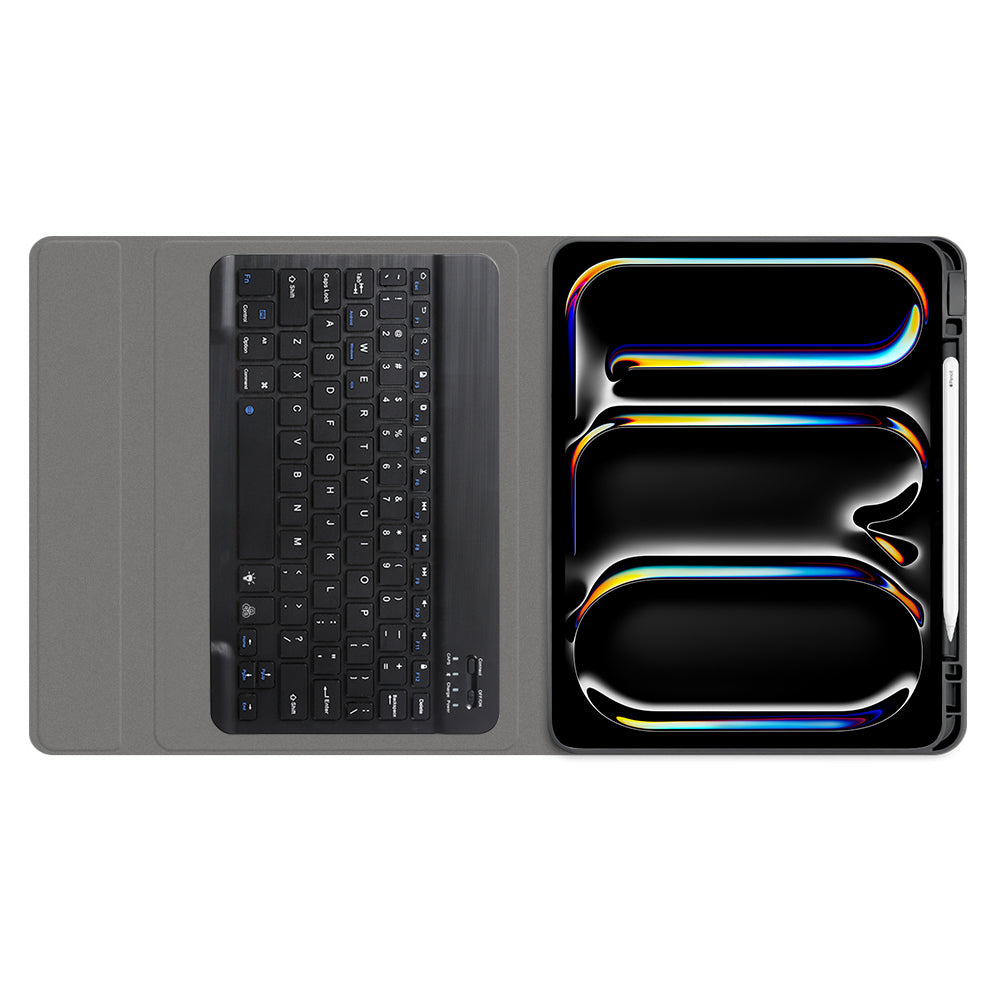 Futrola s tipkovnicom za Apple iPad Pro 11 (2024), Techsuit, CozyTab, Crna