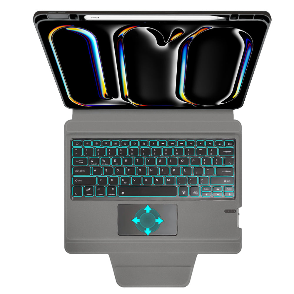 Futrola s tipkovnicom za Apple iPad Pro 13 (2024), Techsuit, KeyTab Pro, Crna