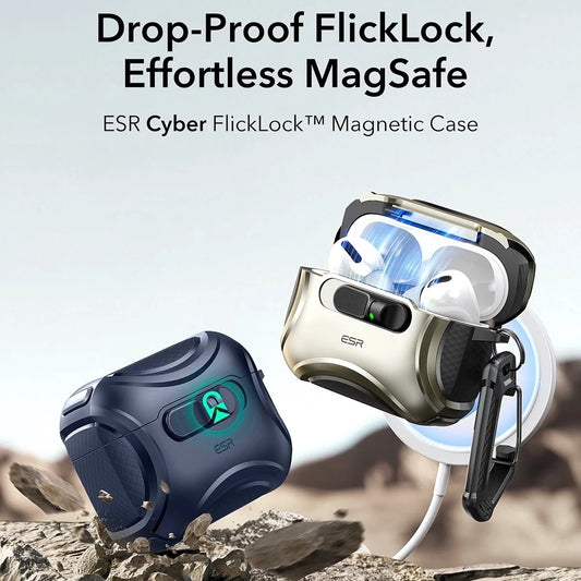 Futrola ESR Cyber FlickLock za Apple AirPods Pro 3, Plava