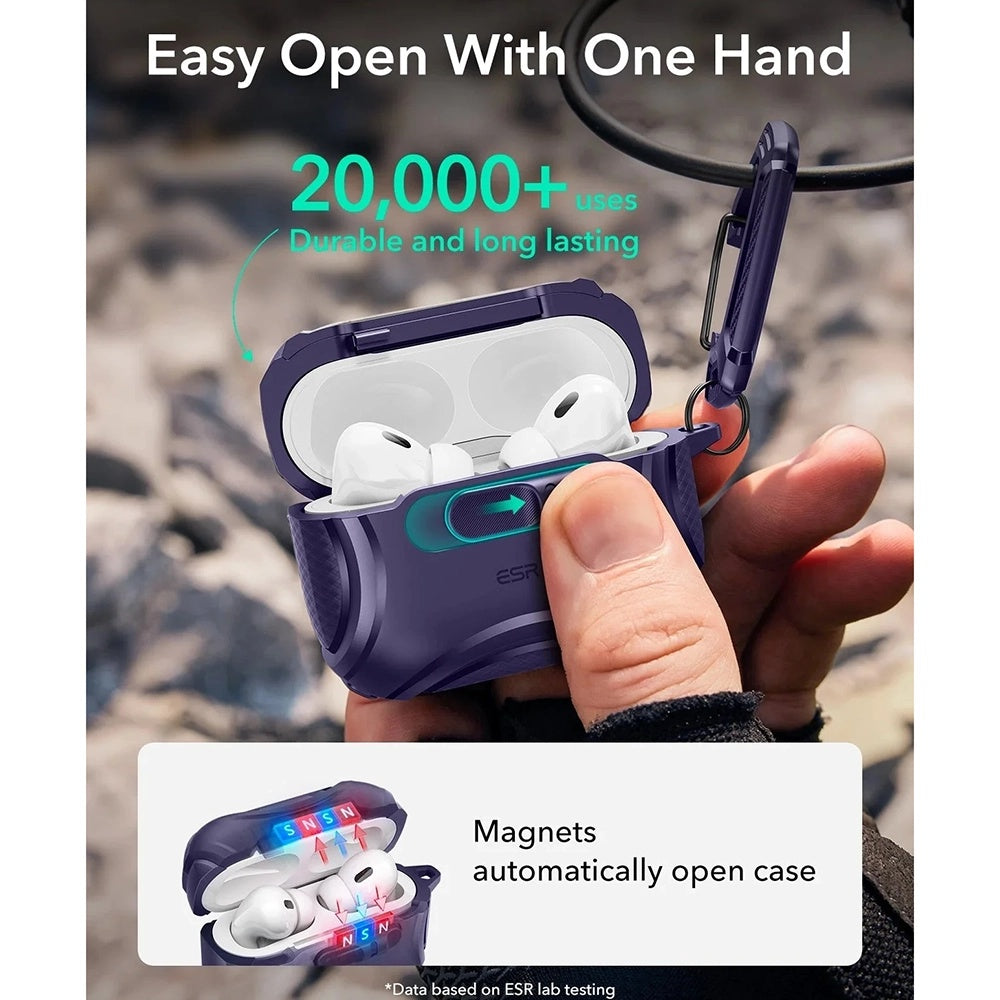 Futrola ESR Cyber FlickLock za Apple AirPods Pro 3, Ljubičasta