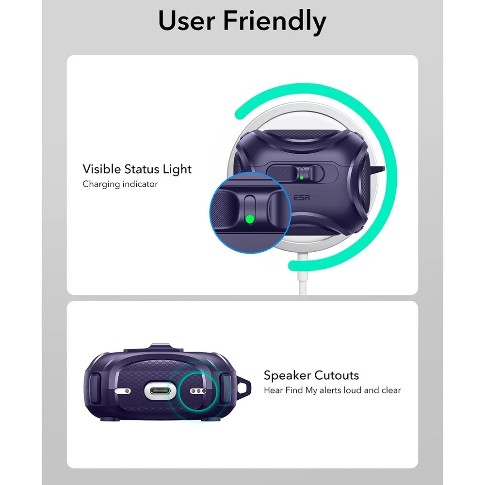 Futrola ESR Cyber FlickLock za Apple AirPods Pro 3, Ljubičasta