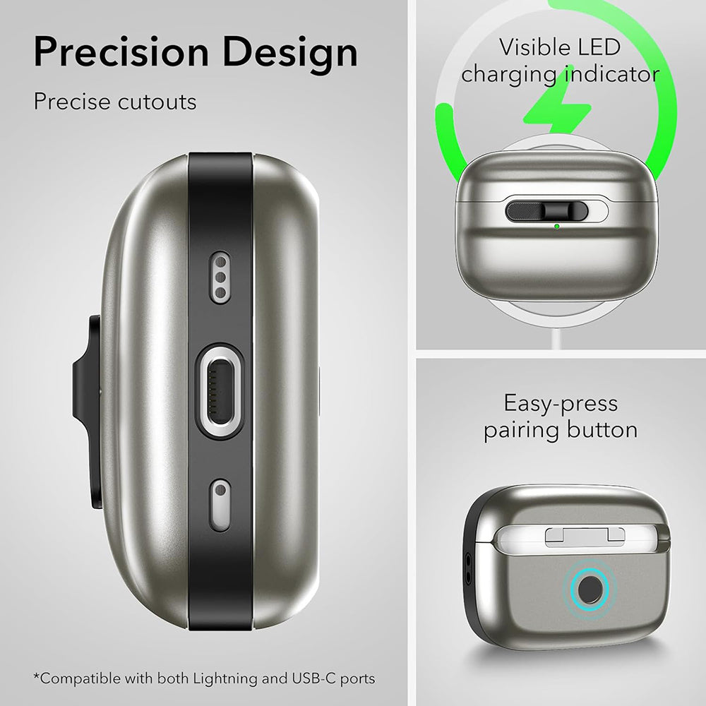 Futrola ESR Pulse za Apple AirPods Pro seriju, Siva