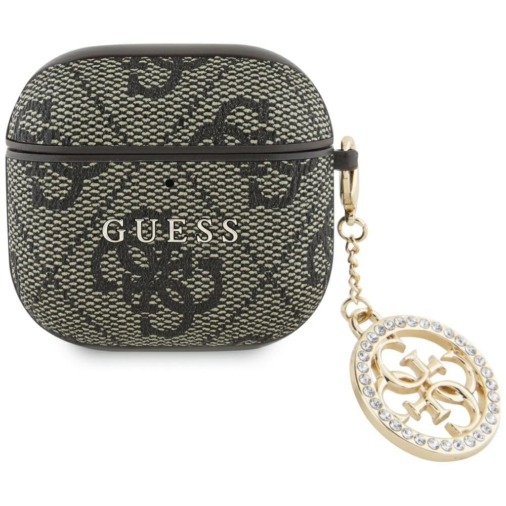 Futrola Guess 4G Strass Charm za Apple AirPods 4, Smeđa