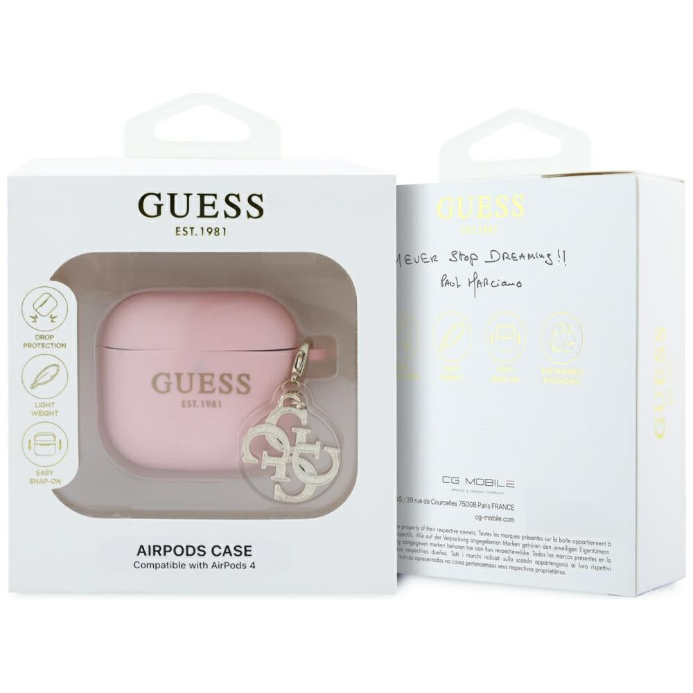 Futrola Guess W/4G Charm za Apple AirPods 4, Roza