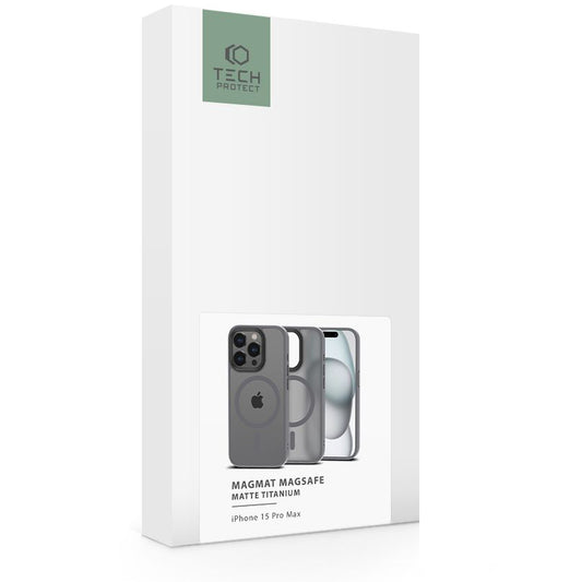 Futrola MagSafe za Apple iPhone 15 Pro Max, Tech-Protect, Magmat, Siva