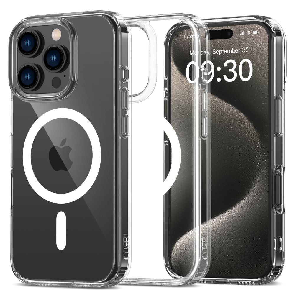 Futrola MagSafe za Apple iPhone 16 Pro, Tech-Protect, Flexair Hybrid, Prozirna
