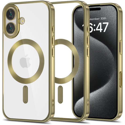 Futrola MagSafe za Apple iPhone 16, Tech-Protect, Magflex Satin, Zlatna